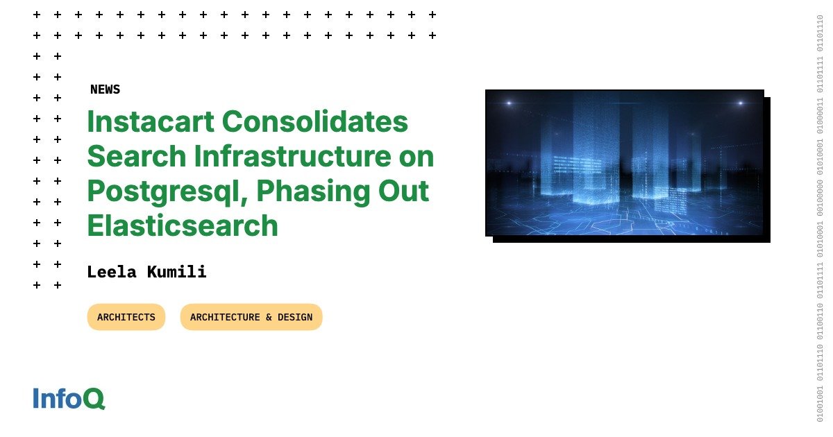 Instacart Consolidates Search Infrastructure on Postgresql, Phasing Out Elasticsearch
