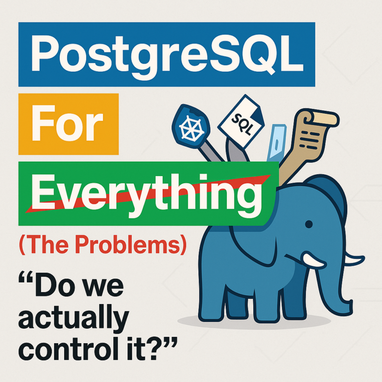 Postgres for everything? not really..and here are some of the problems.