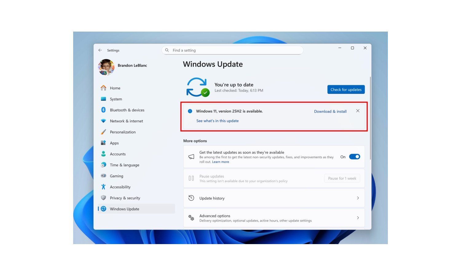 Microsoft is rolling out Windows 11 25H2
