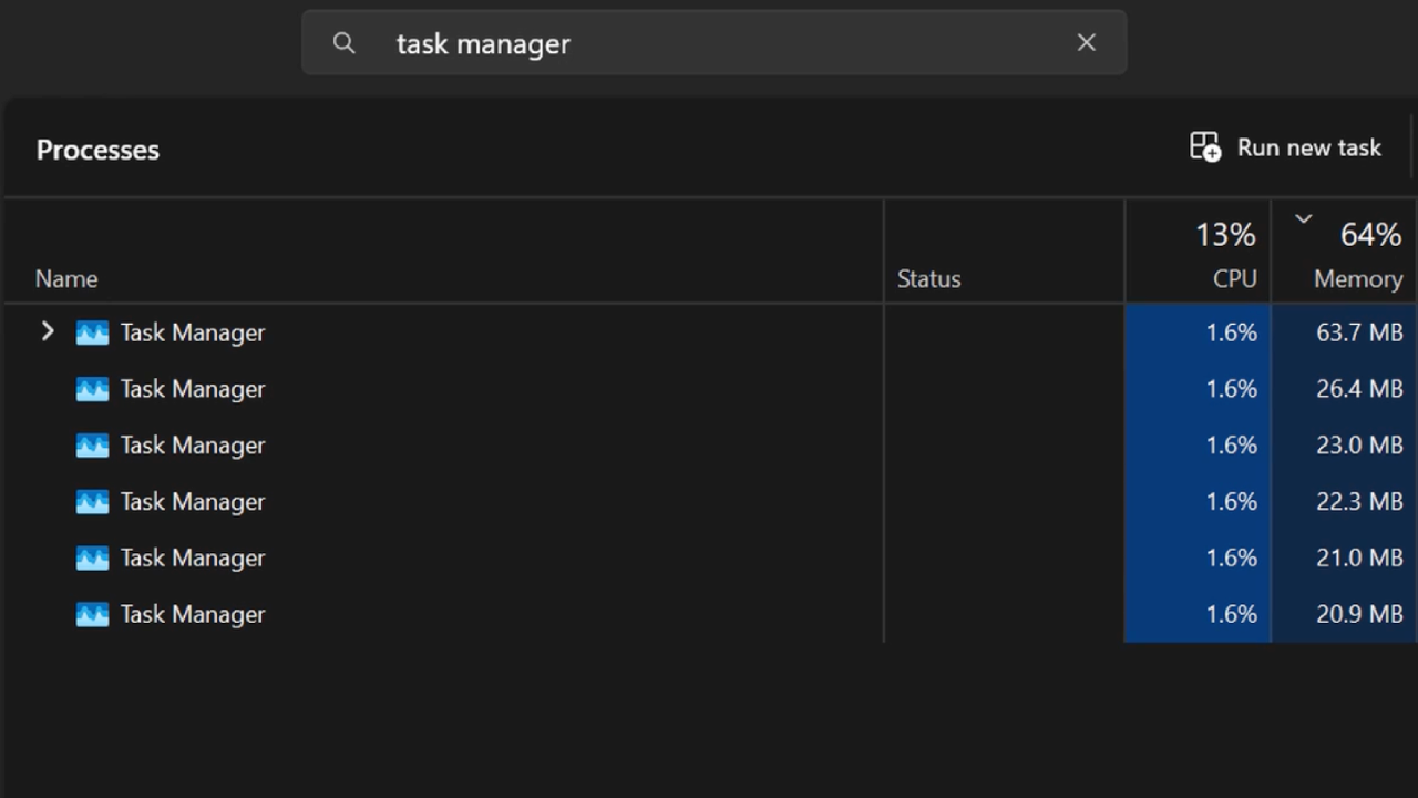 A bizarre bug in the latest Windows 11 update allows endless copies of Task Manager to run in the background and can even impact system performance