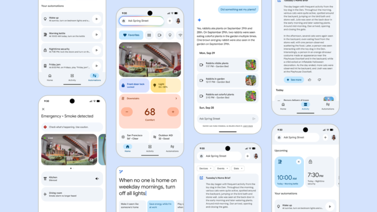 A new Google Home app, redesigned for Gemini