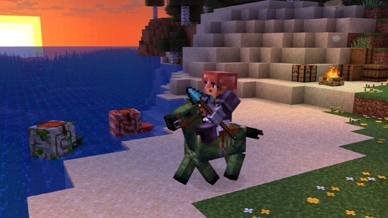 Minecraft's Mounts of Mayhem drop is now available to test, including sailing with the nautilus and a brand new weapon enchantment