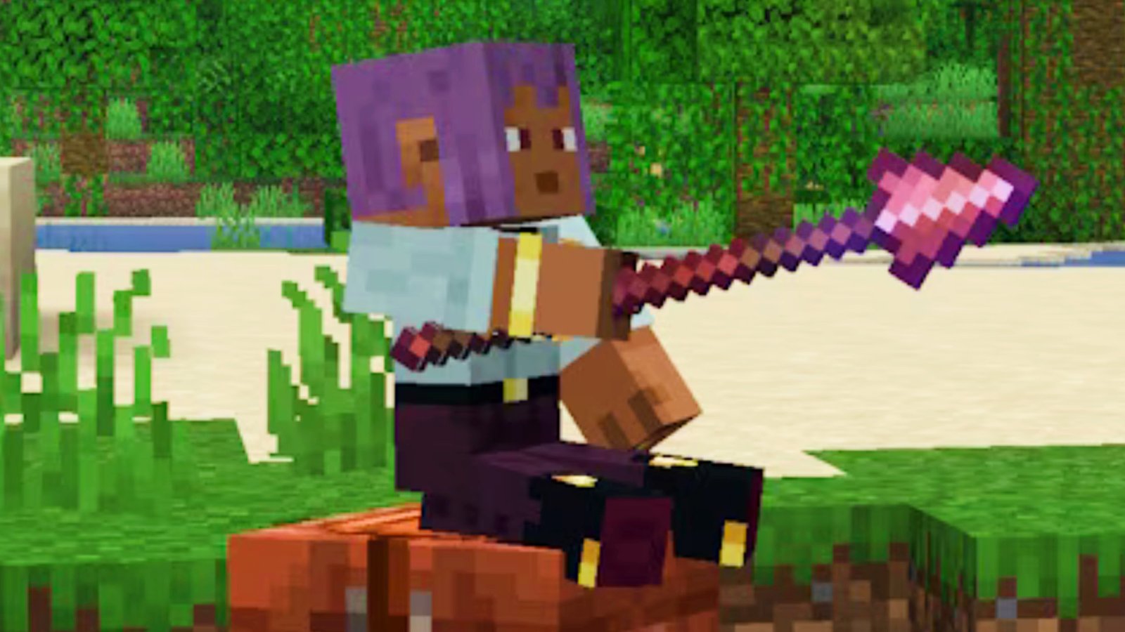Minecraft's new spear has already been buffed, so now you can actually use its best move
