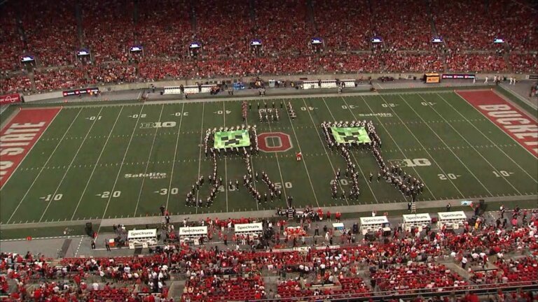 Ohio State Marching Band performs 'A Minecraft Halftime Show'