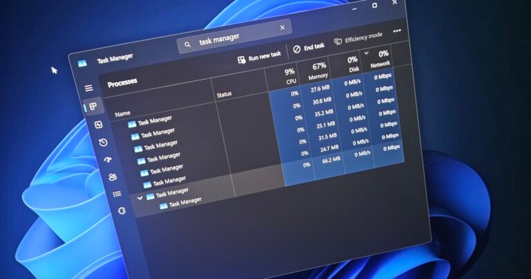 Windows 11 KB5067036 issue: Task Manager won’t close and duplicates, may hurt performance