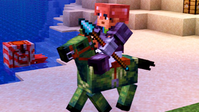You don't need to wait any longer to try Minecraft's new mount and weapon, and they're both game changers