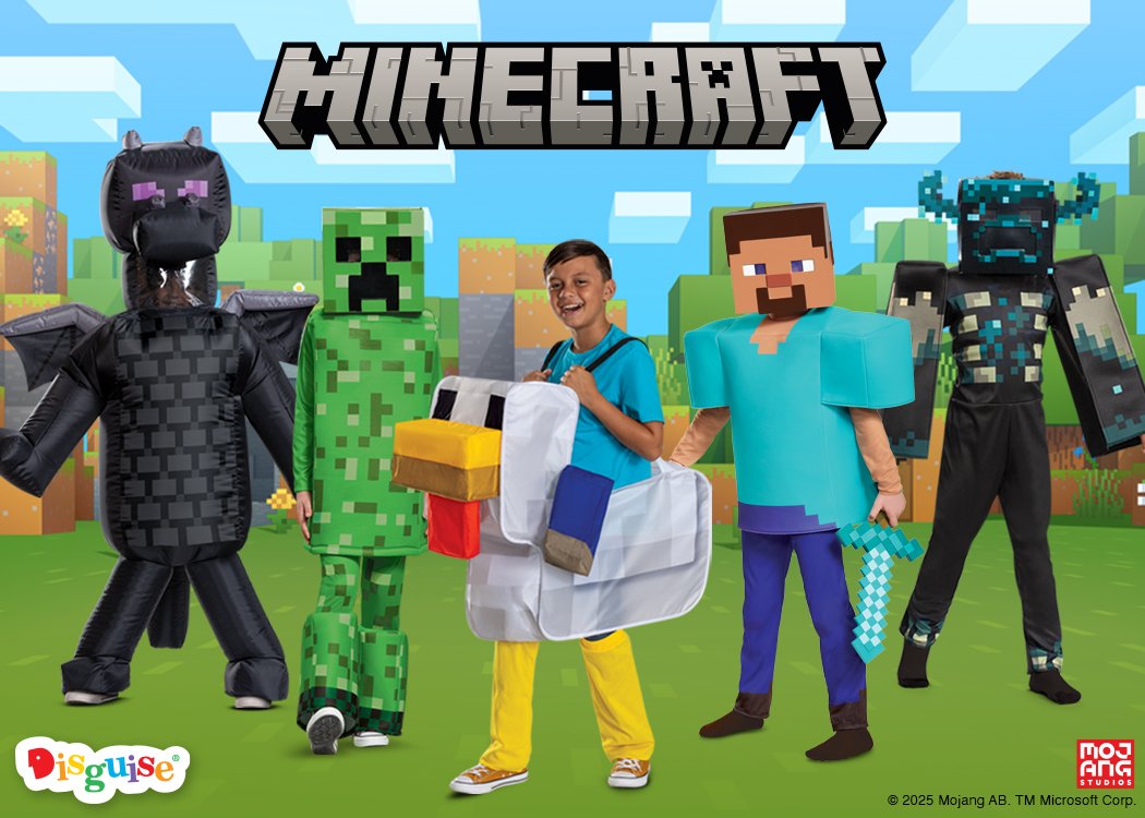 Disguise Celebrates Three Consecutive Years as the #1 Costume Manufacturer YTD in the U.S., with Minecraft securing their Top License Spot, According to Circana