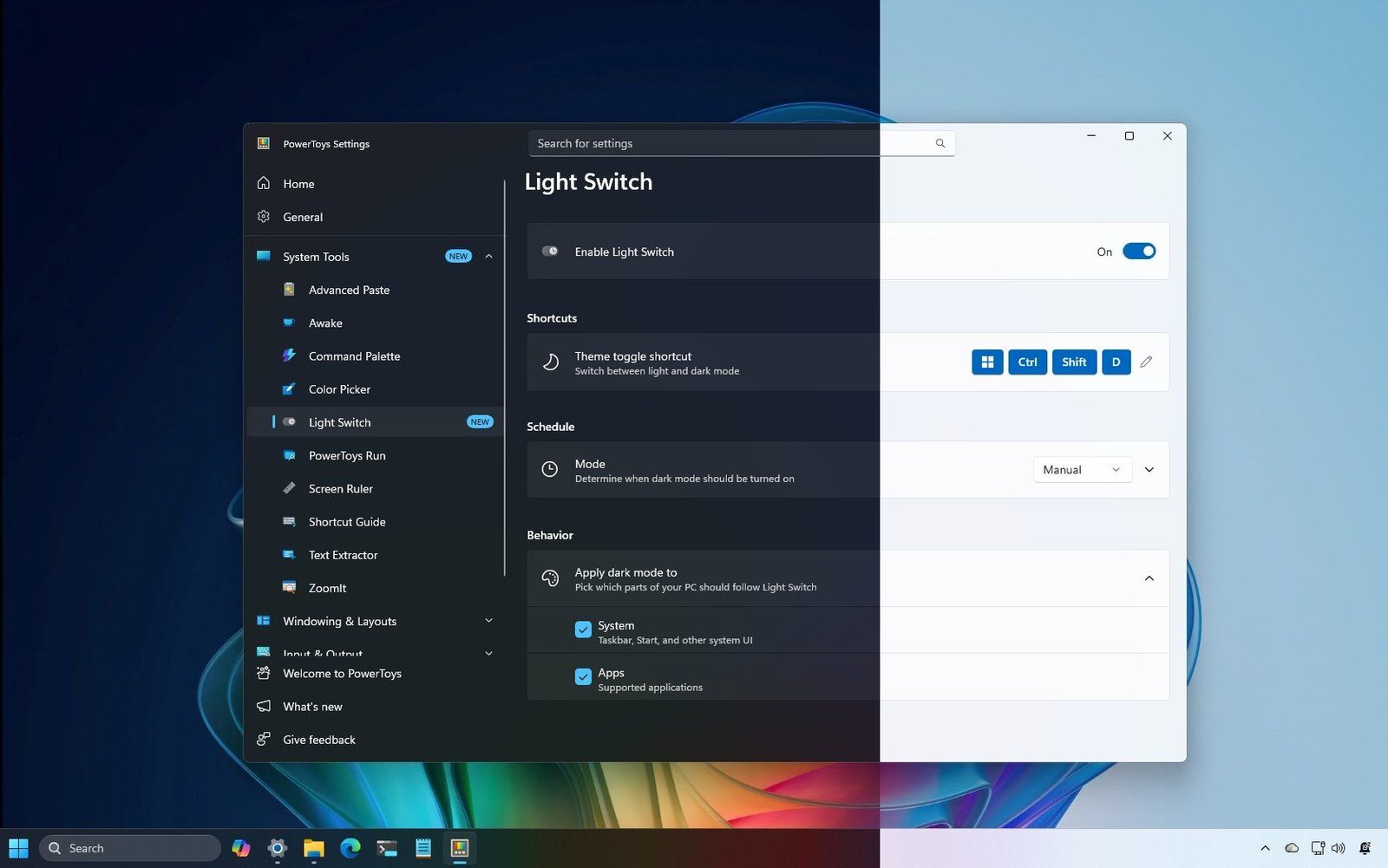 How to let PowerToys handle your theme-switching on Windows 11 — light mode for work, dark mode for vibes