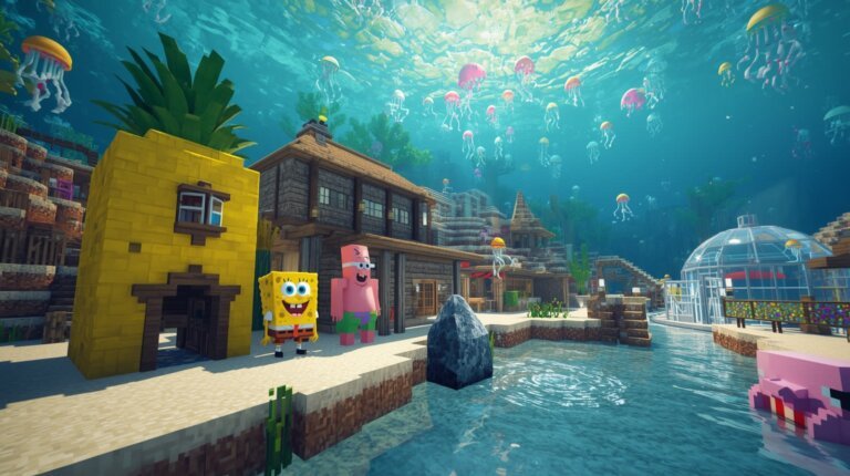 Best Builds and Locations to Visit in the SpongeBob Minecraft World
