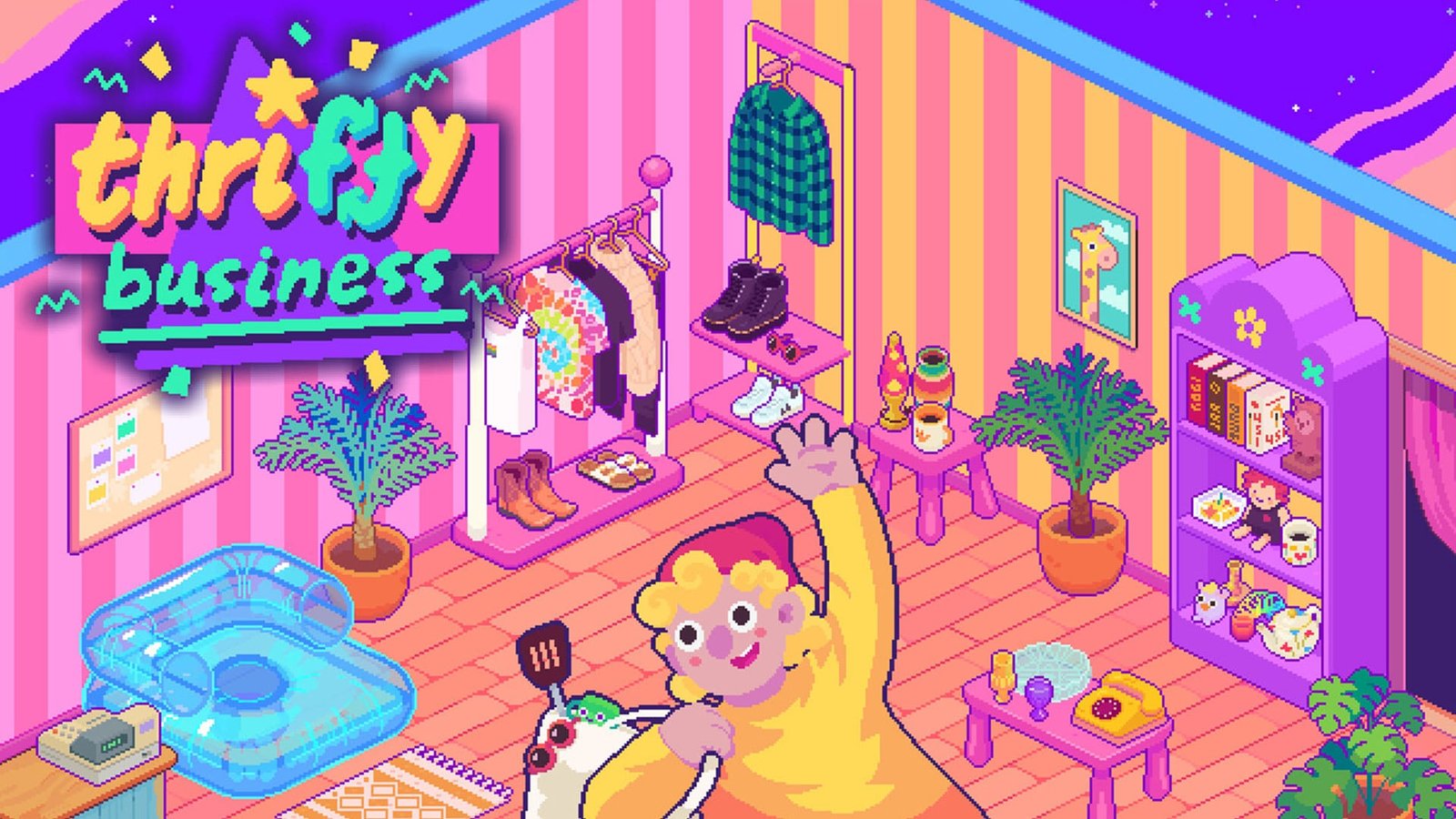 Cozy thrift shop management simulation game Thrifty Business announced for PC