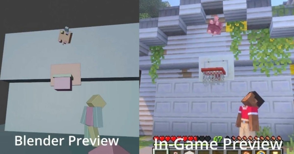 Playing Basketball with Armadillo in Animation Right in Minecraft
