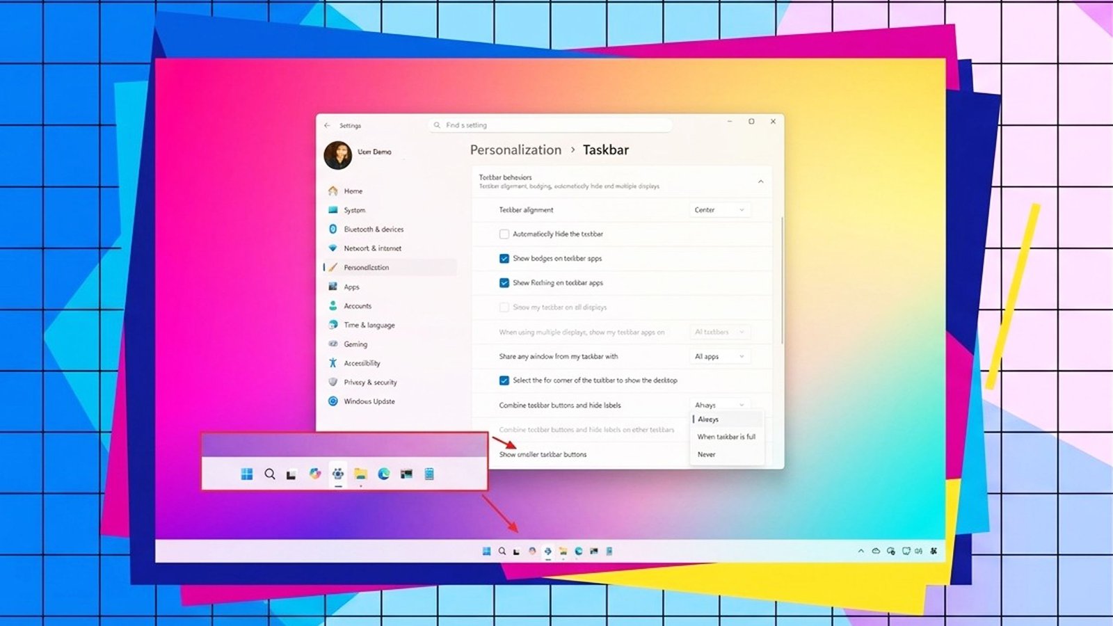 Windows 11 lets you shrink taskbar icons for a cleaner, more compact look — here’s how to enable smaller icons easily