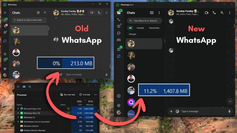 I uninstalled Windows 11's WhatsApp WebView2 and replaced it with the old native app with a new trick
