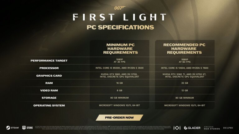 IO Interactive Publishes 007 First Light's Minimum & Recommended PC Spec Requirements