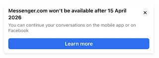 Meta’s Shutting Down its Messenger Website