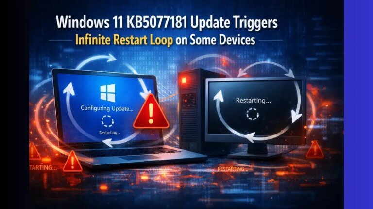 Microsoft Windows 11 KB5077181 Update Triggers Infinite Restart Loop on Some Devices