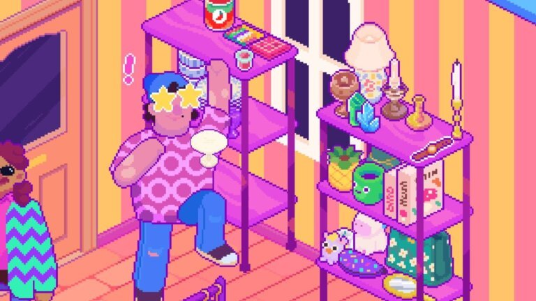 Nothing beats putting all my little stuff on my many little shelves in a super cozy shop sim like Thrifty Business