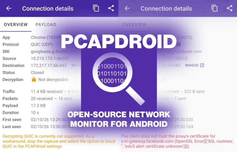 Product showcase: PCAPdroid analyzes Android app network activity