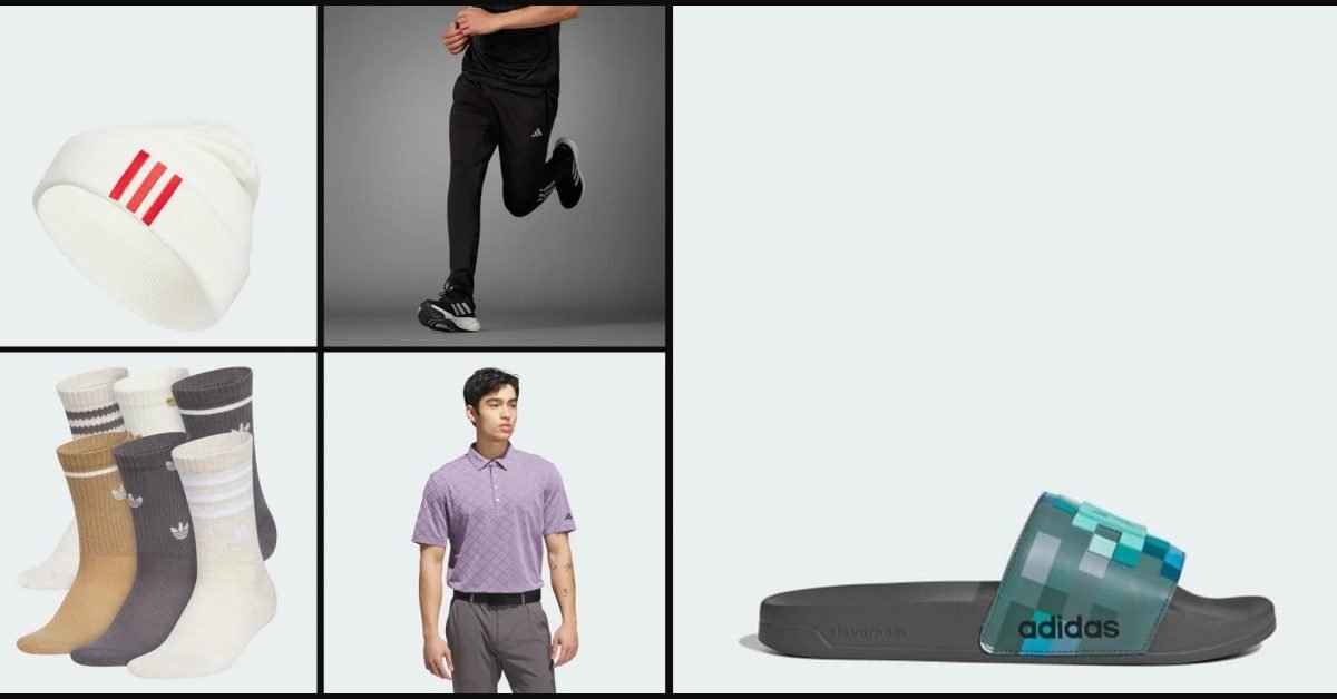 adidas cuts Minecraft Slides to $30, Offset 3-Stripes Beanie $17, more from $14