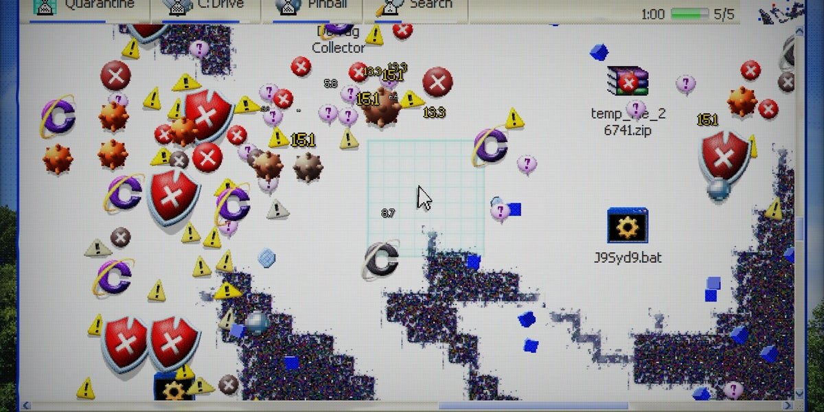 Antivirus Survivors 2003 Professional is a charming 2000s, Windows XP take on the Vampire Survivors formula