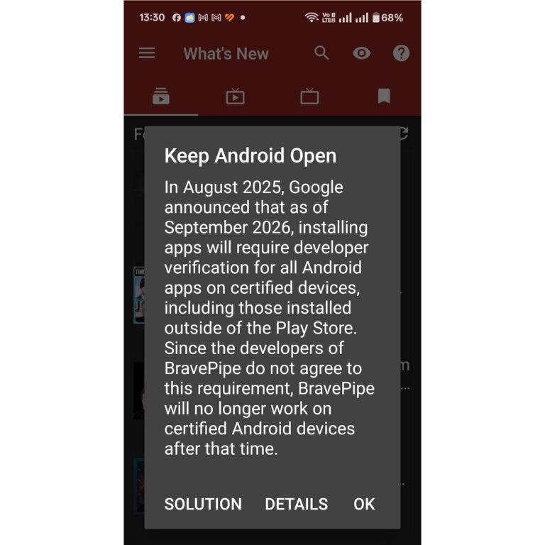 Certified Android devices won’t let user sideload APK app files anymore, or at least it won’t be straightforward