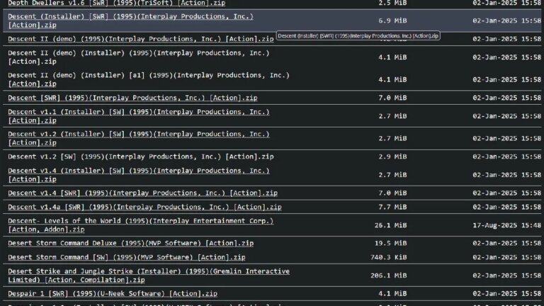 Энтузиасты сохранили архив ретро-игр Myrient