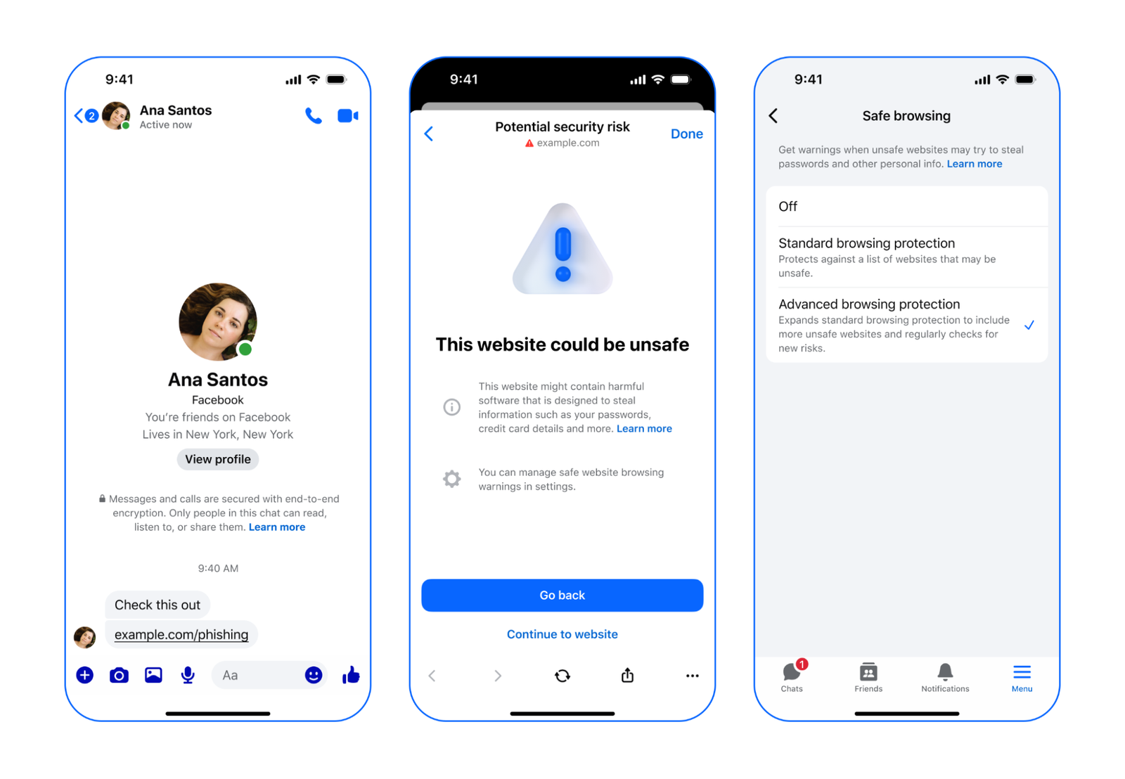 How Advanced Browsing Protection Works in Messenger