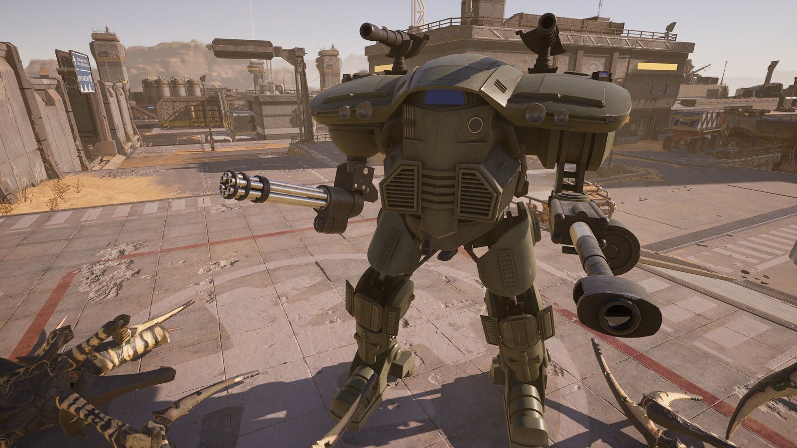 Starship Troopers: Extermination's latest update adds a big stompy mech, ideal for squashing the shooter's newly polished bug holes
