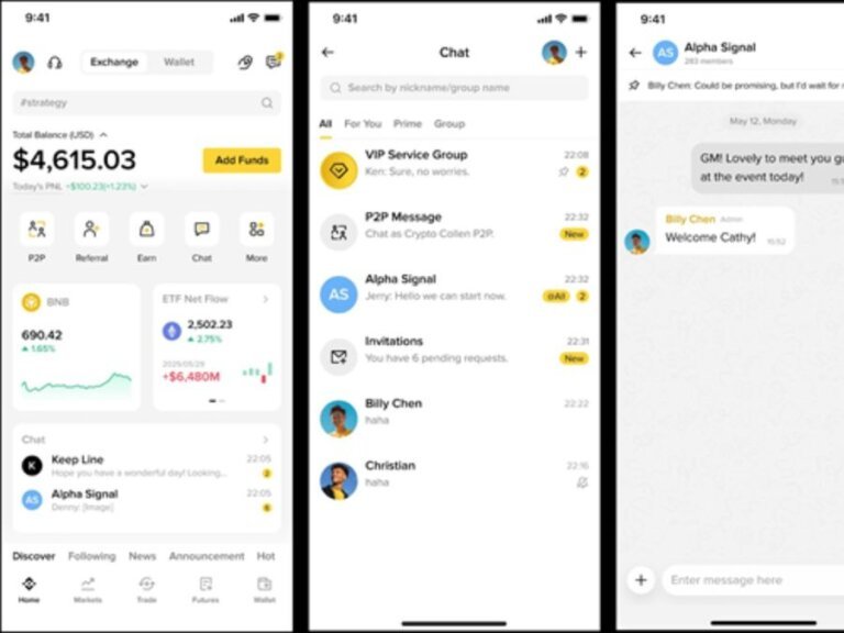 Binance Chat Enables Messaging and Crypto In One App