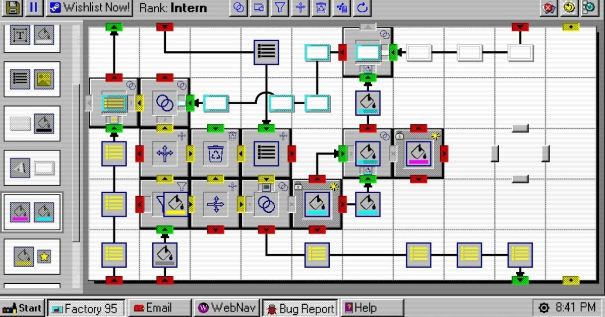 Build Automation Systems Inside Slides in This Windows 95-Inspired Sim