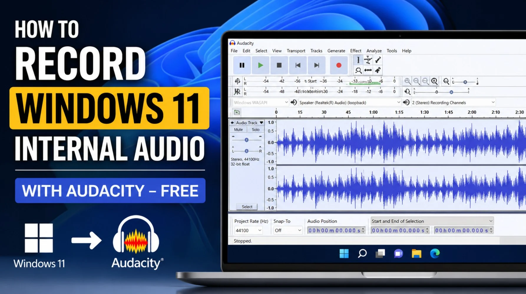 How to Record Windows 11 Internal Audio with Audacity for Free