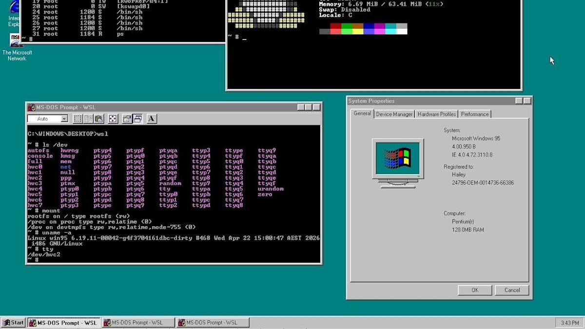Linux and Windows 95 running side by side? This dev made it happen.