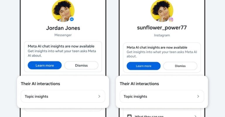 Parents of Instagram and Messenger teens can see what they’re asking AI.