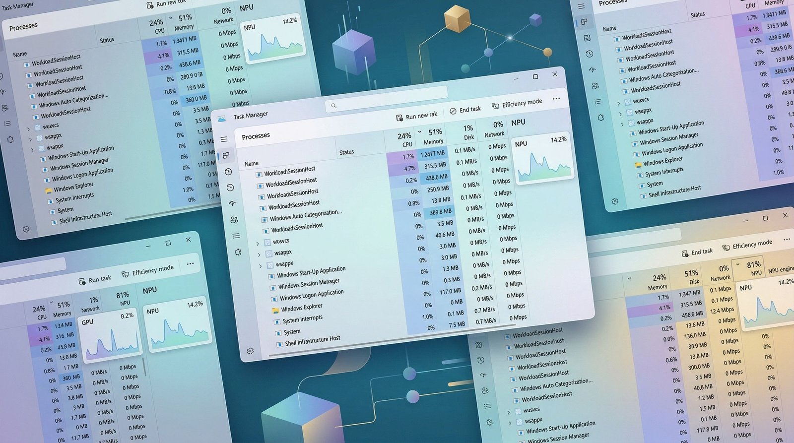 Windows 11 Task Manager is finally getting deeper insights into NPU usage in AI PCs — No more trying to guess which apps are using the specialized hardware