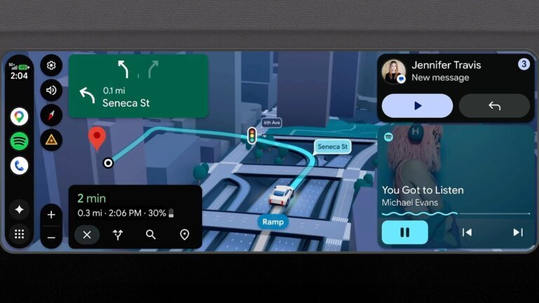 Android Auto gets a fresh take on Google Maps navigation, teases more Gemini at the Android Show