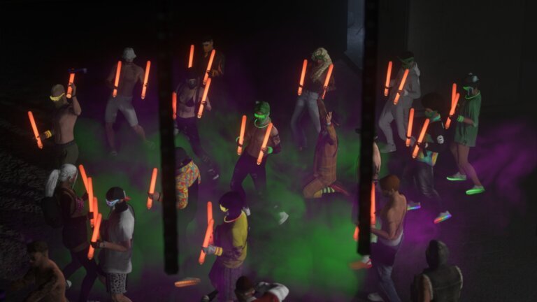 GTA roleplayers built a secret Boiler Room rave beneath Los Santos, complete with DJs, club photographers, biker security, and a custom party drug