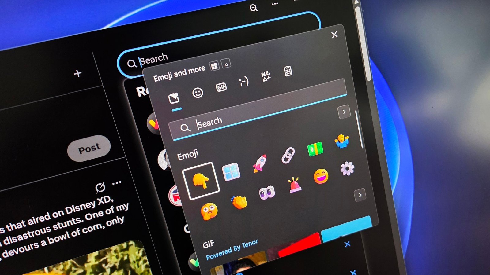 I hit the Windows 11 emoji picker bug that hides search and found a quick fix