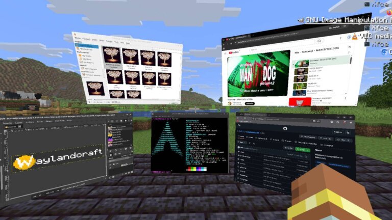 Someone built a full Wayland compositor inside Minecraft, and it actually works