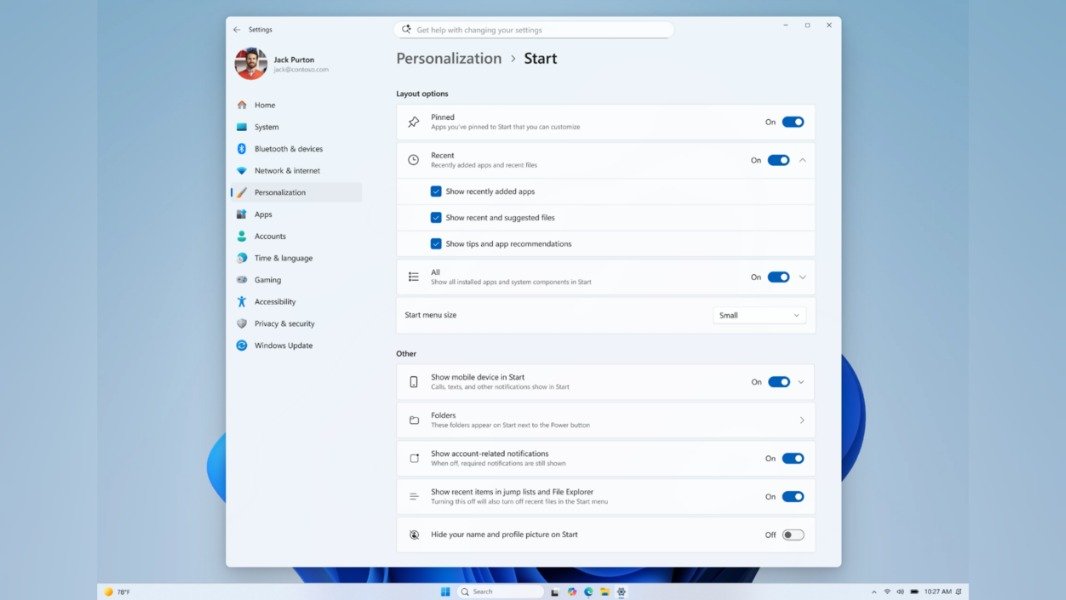 Start Menu Improvements Are Available for Testing on the Experimental Channel