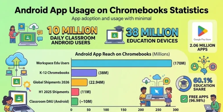 Android App Usage on Chromebooks Statistics 2026: App Adoption And Usage Data