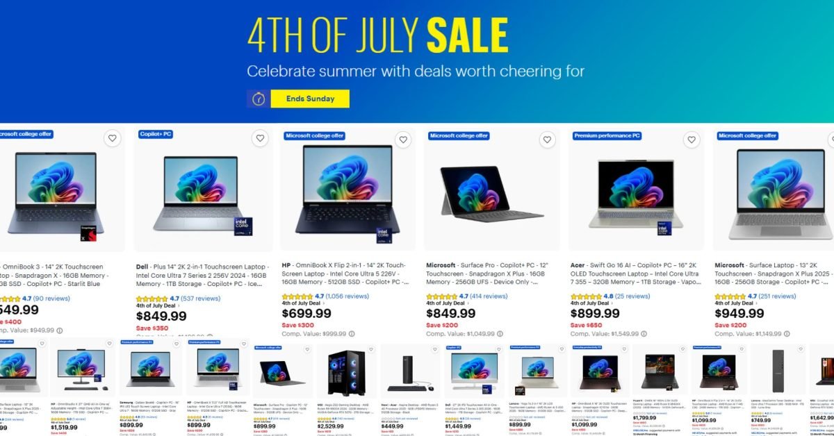 Huge 4th of July Windows Copilot+ PC deals now live at Best Buy up to $830 off: New Snapdragon X2 Elite laptops, 2-in-1s, more