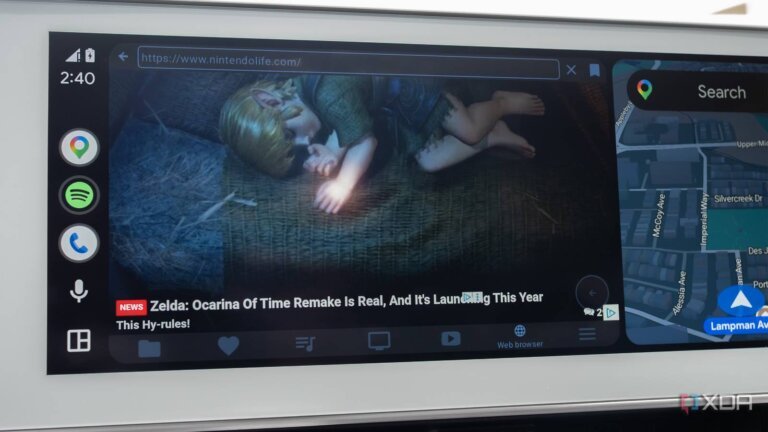 This useful sideloaded Android Auto app lets me watch YouTube, browse the web, and more