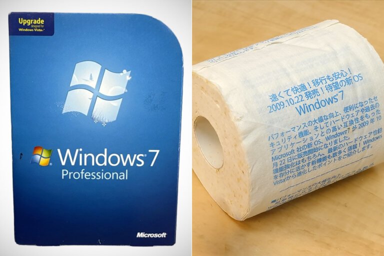 When Windows 7 Arrived in Japan, It Came Printed on Toilet Paper