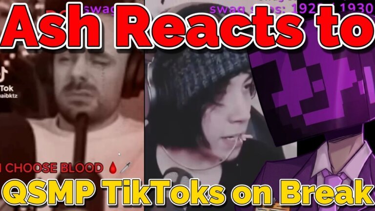 Ashswag Reacts to QSMP Fan Art & TikToks l QSMP 2 Minecraft