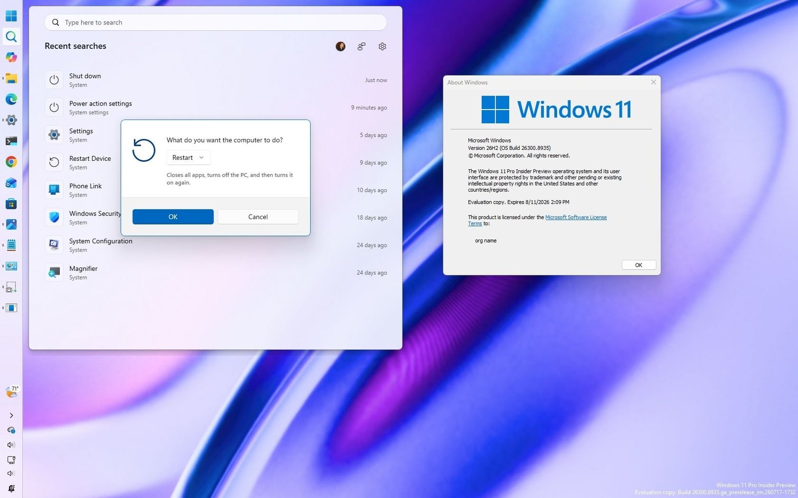 Everything we know so far about Windows 11’s big 2026 (26H2) update arriving this fall, including changes for Start menu, Taskbar, and Search