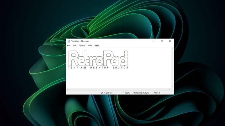 Ex-Microsoft engineer rebuilds Notepad in 2.5KB using nothing but stuff Windows already had