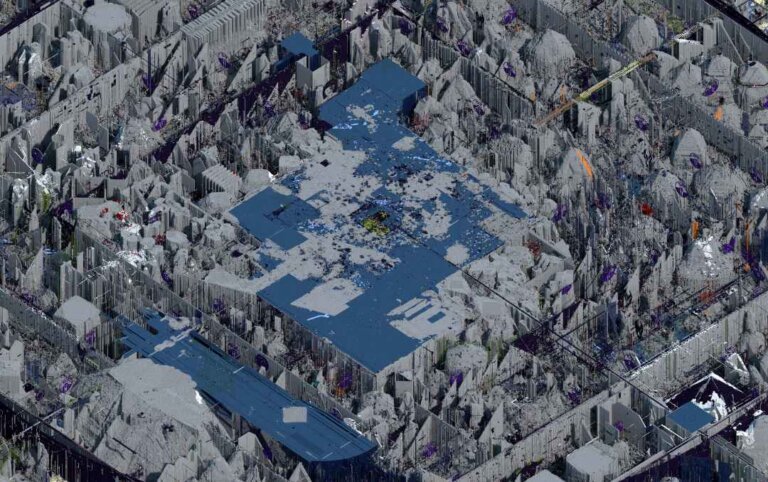 Explore a snapshot of a massive million-by-million block Minecraft server