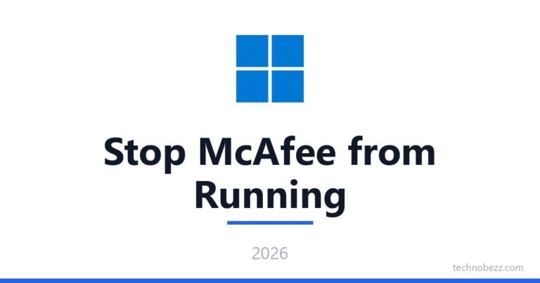 How to Stop McAfee from Running on Windows