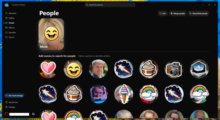 Microsoft slipped another Photos app on my PC, and this one wants names