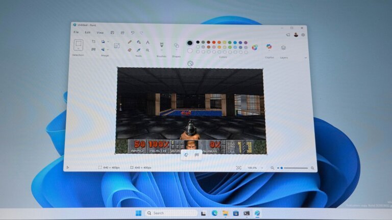 I played DOOM inside MS Paint on Windows 11 by hijacking the clipboard, and it's shockingly good